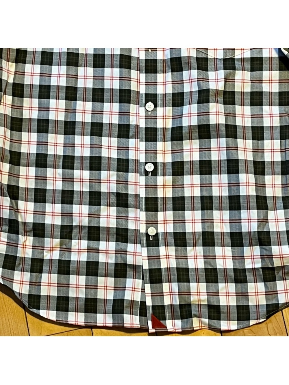 UNTUCKit Harwin Shirt Wrinkle Free Olive Multi Plaid button down size medium - Picture 3 of 11